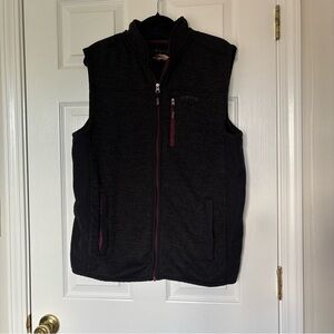 Orvis Men's Black Gray Vest Size Large